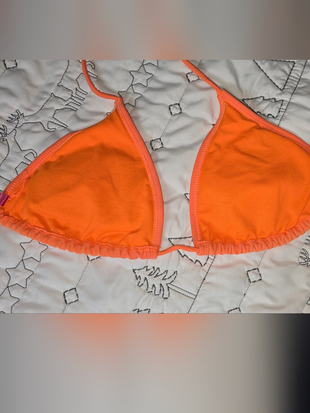 OP Neon Orange Triangle Bikini Top - Women Swim - Picture 3 of 4